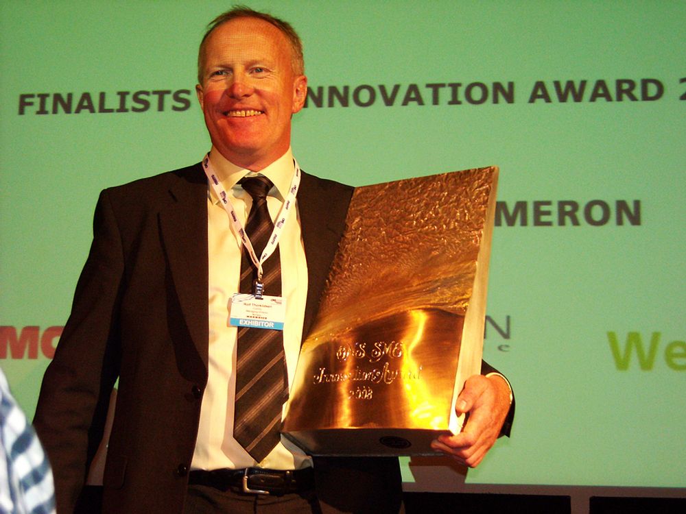 NORSK VINNER: Administrerende direktør i Cubility, Rolf Thorkildsen, mottok innovasjonsprisen for små- og mellomstore bedrifter.