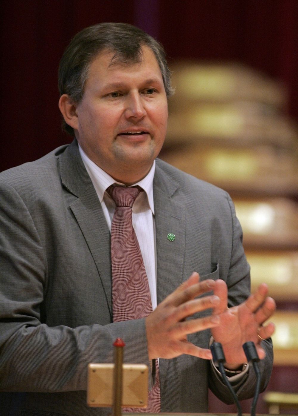 Olje- og energiminister Terje Riis-Johansen følger opp klimaforliket i budsjettet for 2009, hevder han.