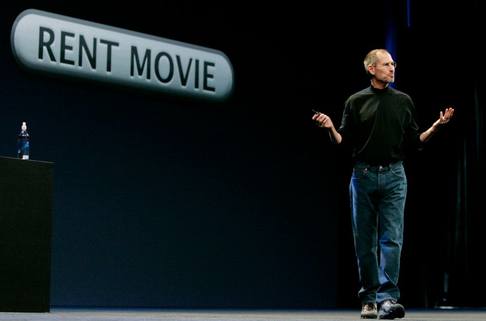 Apple-sjef Steve Jobs presenterte utvidede muligheter til å leie film via iTunes.