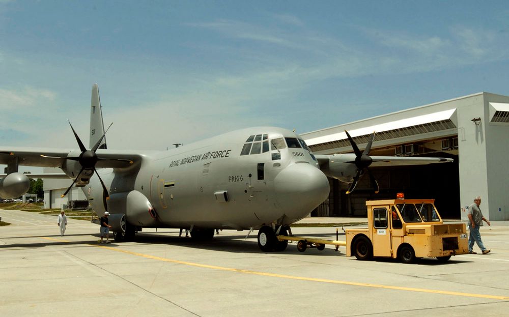 FRIGG: Forsvarets første Hercules C-130 J har fått navnet Frigg og leveres i november.