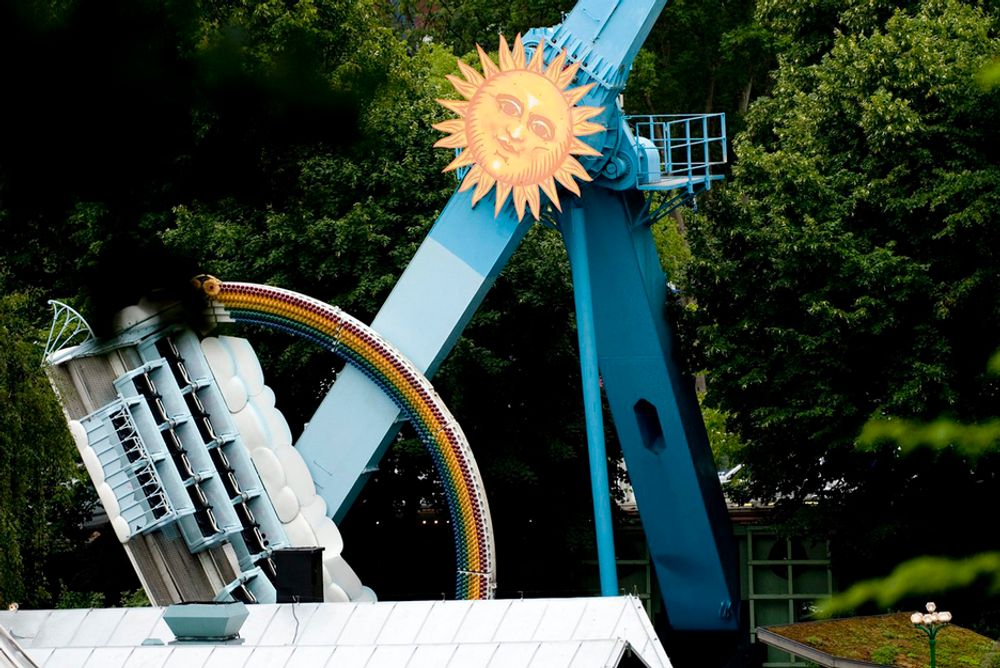 Karusellen Rainbow, som raste sammen i Liseberg 15. juli 2008.