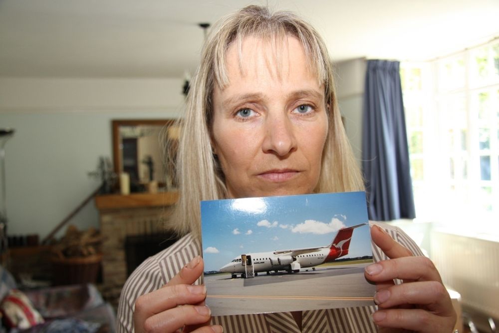 VONDE MINNER: ¿ Dette er en av BAe 146-maskinene jeg fløy og som ødela helsen min, sier Susan Michaelis.