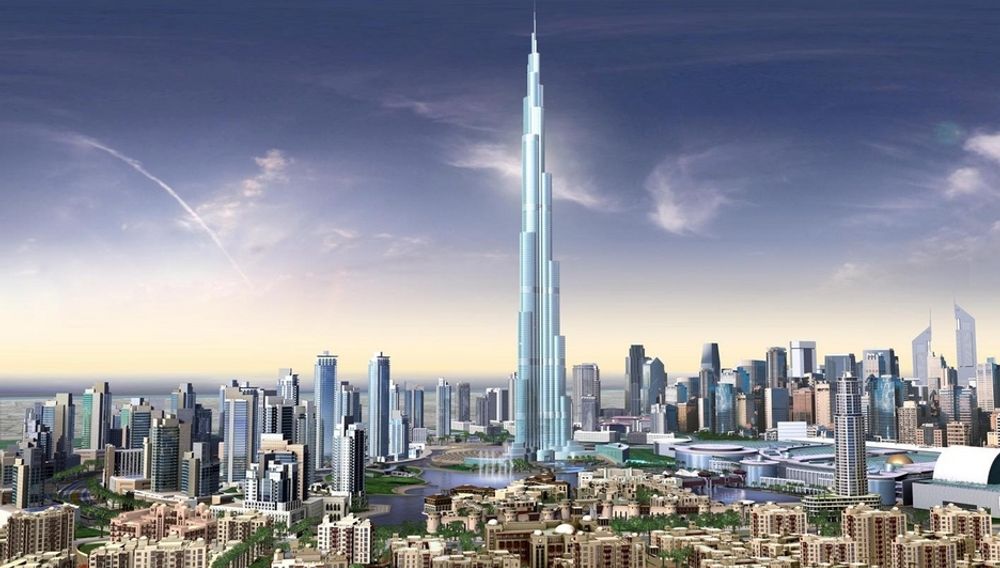 Burj Dubai, mer enn 800 meter høy, skal være ferdig i 2009.