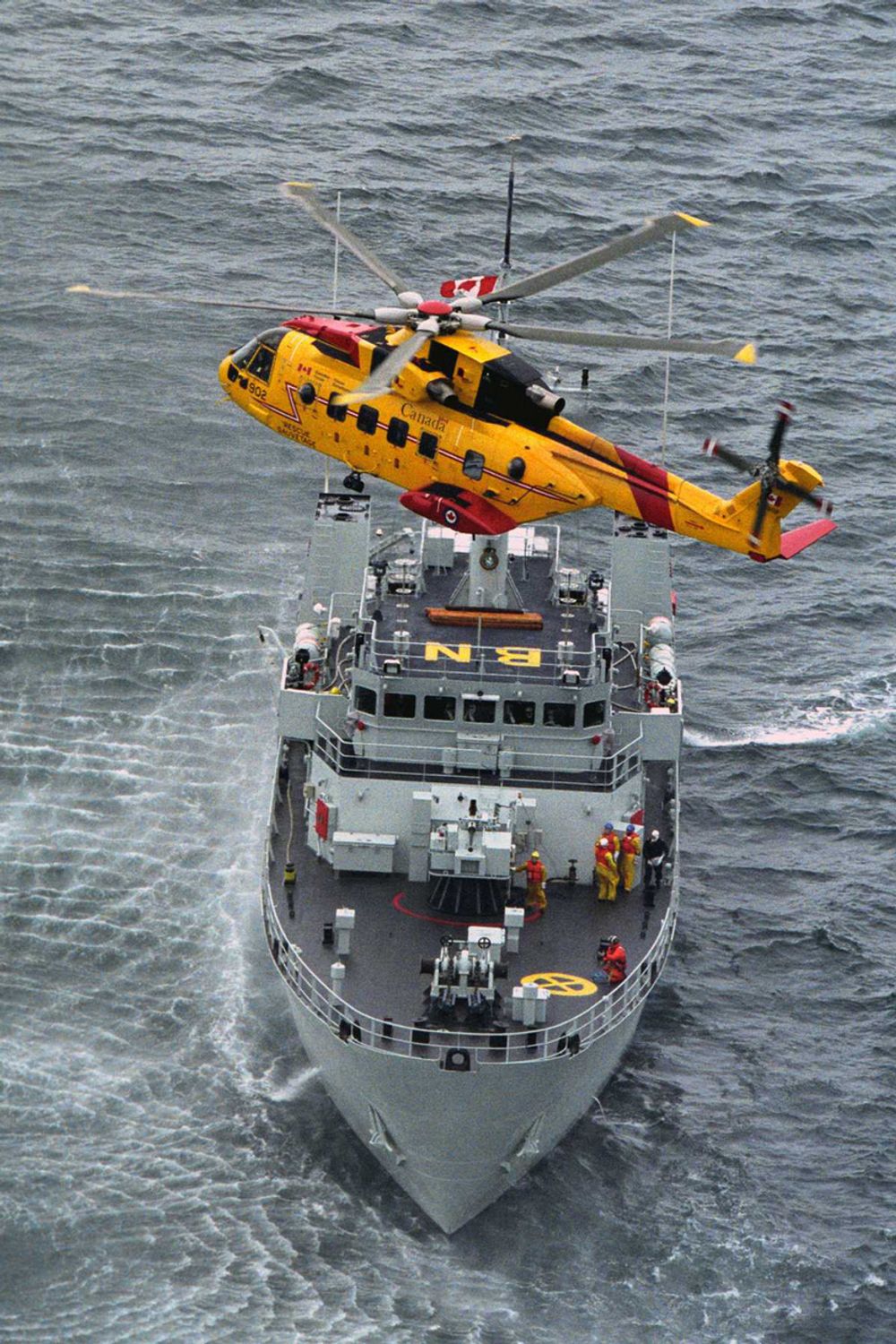Canadisk utgave av AW 101 redningshelikopter med ekstra fueltank for aksjoner langt til havs.