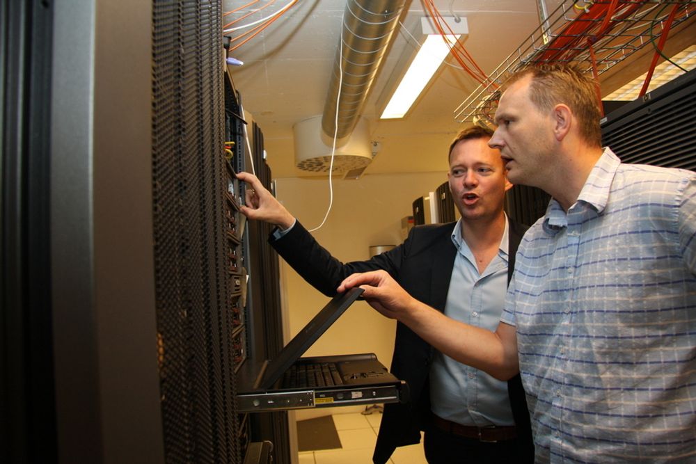 IT-direktør Egil Brekken (t.v.) og Geir Lesteberg, ansvarlig for infrastruktur IT, Hafslund ASA.