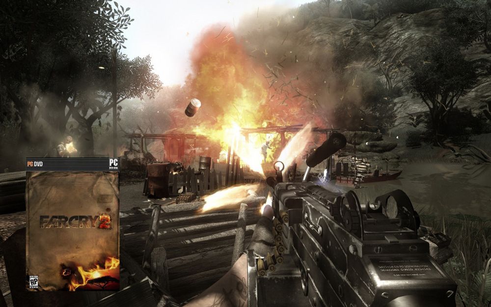 FAR CRY 2: Far Cry var en grafikkrevolusjon da det kom i 2004, og har solgt over millionen på verdensbasis. Oppfølgeren tar deg med til Afrika, og produsent Ubisoft lover over 50 kvadratkilometer landskap å utforske, en haug med våpen og kjøretøy og en fysikkmotor som lager svært realistiske effekter. Spillet kommer til PC, PS3 og Xbox 360, og er ute 23. oktober.