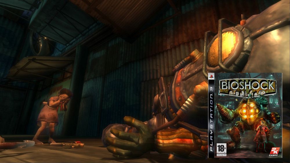 BIOSHOCK: Fantastiske Bioshock har lenge vært ute til PC og Xbox 360. Førstkommende fredag, altså 17. oktober, kommer det også til Playstation 3. I Bioshock havner du i undervannsbyen Rapture, og må slåss mot haugevis av forvirrede innbyggere, såkalte splicers. Svært stemningsfullt, og ikke minst nervepirrende. Spillet har 18-årsgrense.