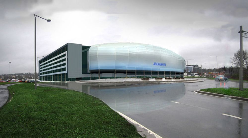 FERDIG: Slik skal Fornebu Arena se ved seriestart 2009.
