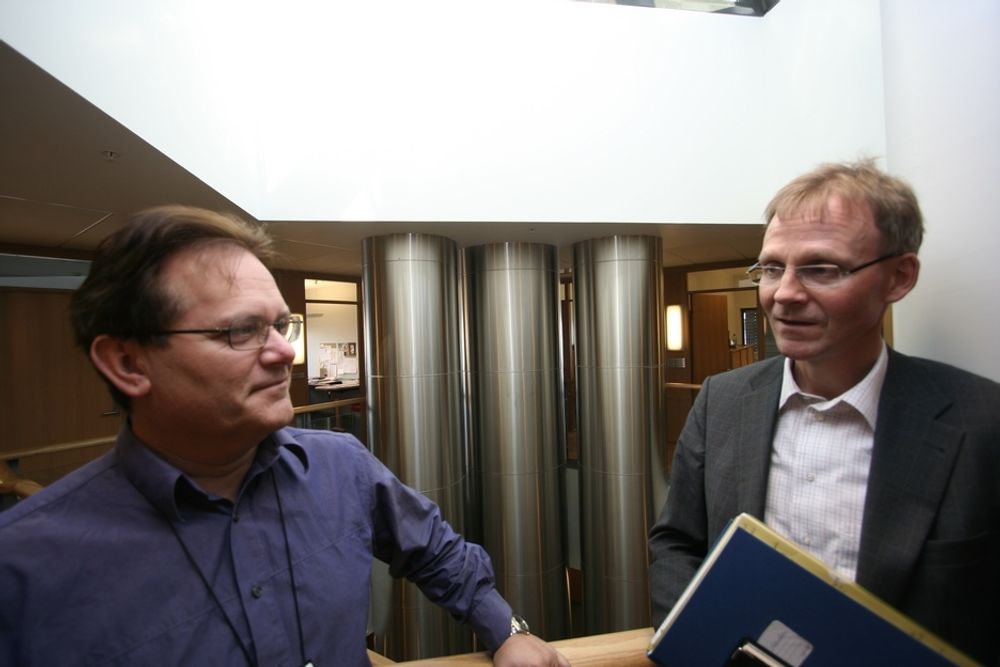 Prosjektleder Torbjørn Brekke og direktør Thorbjørn G. Svendsen i Gassco er arkitektene på sokkelen. Nå studerer de mulighetene for Norskehavet.