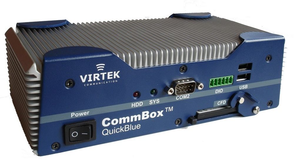 BOKS: Denne boksen, som sørger for datakommunikasjon til land, er allerede installert på rundt 600 skip.