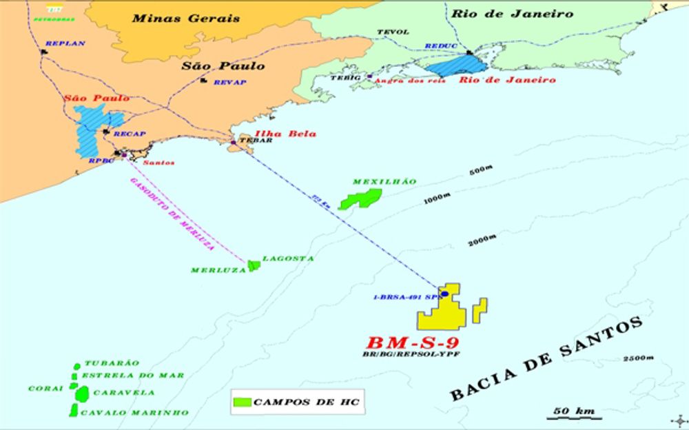 Det gigantiske oljefunnet er gjort i blokk BM-S-9, 273 kilometer sør for Rio de Janeiro.
