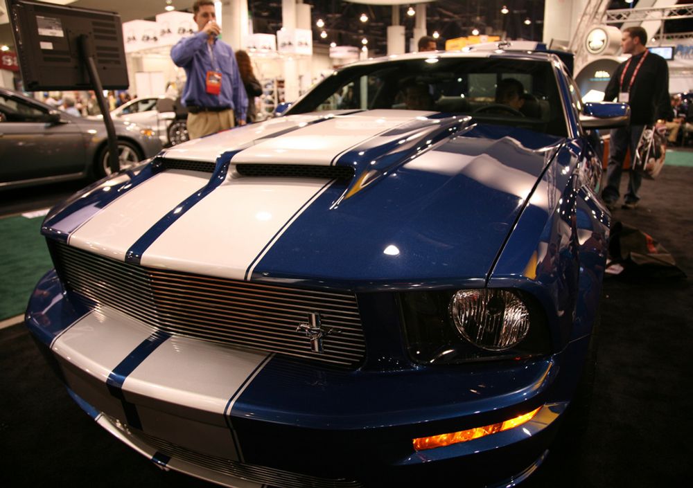 En Mustang på standen til JL Audio.