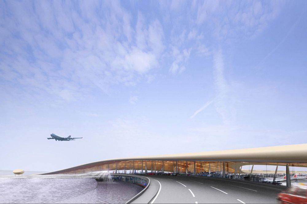 Terminal tre på Beijing internasjonale lufthavn åper om en måned. Den 986.000 kvadratmeter store konstruksjonen har fått en aerodynamisk og dragelignende form.