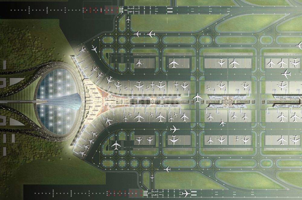 Terminal tre på Beijing internasjonale lufthavn åper om en måned. Den 986.000 kvadratmeter store konstruksjonen har fått en aerodynamisk og dragelignende form.