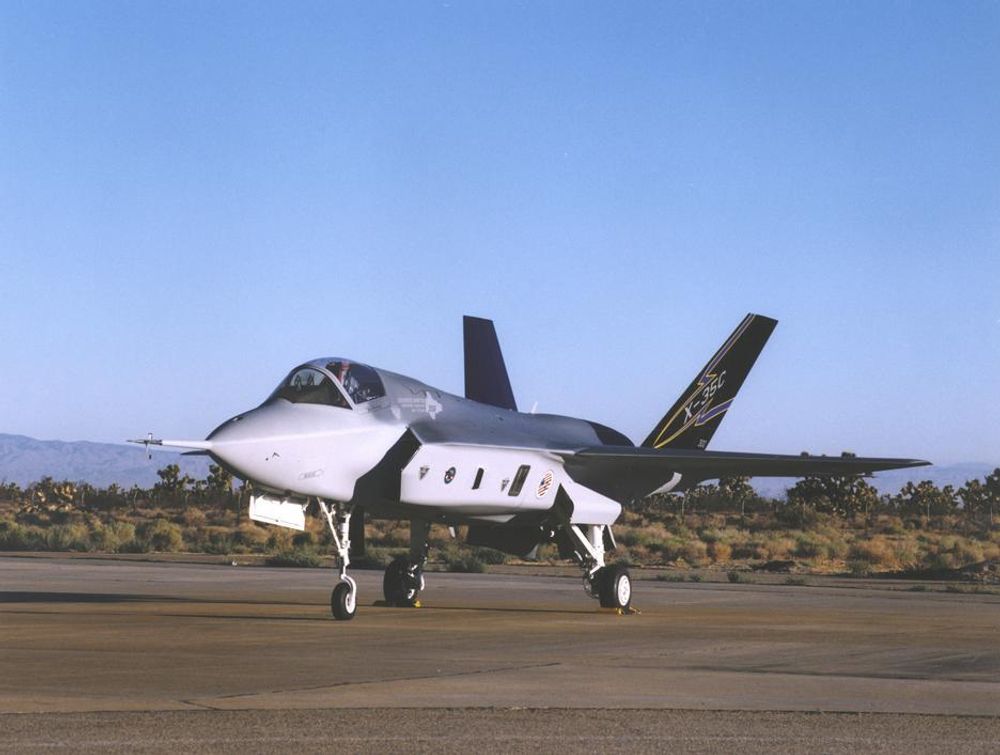 PÅ BAKKEN: Lockheed Martins JSF - Joint Strike Fighter - siste generasjons jagerfly.