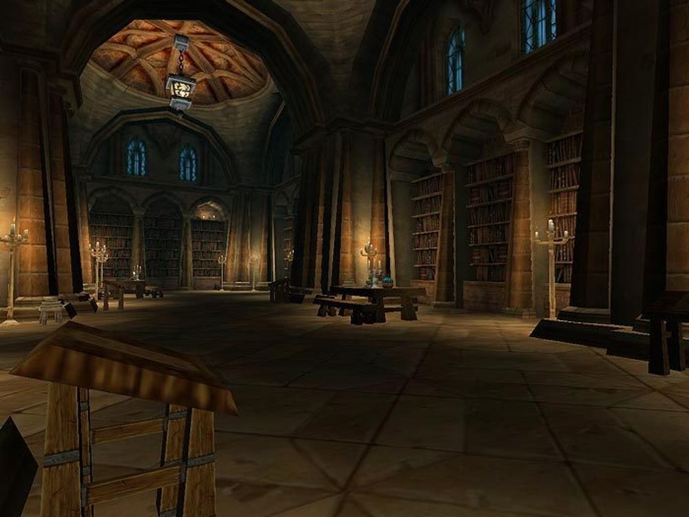 FRA BØKER TIL SPILL: Bibliotekarene finner vel lett frem hit til dette biblioteket i spillet? FOTO: BLISSARD