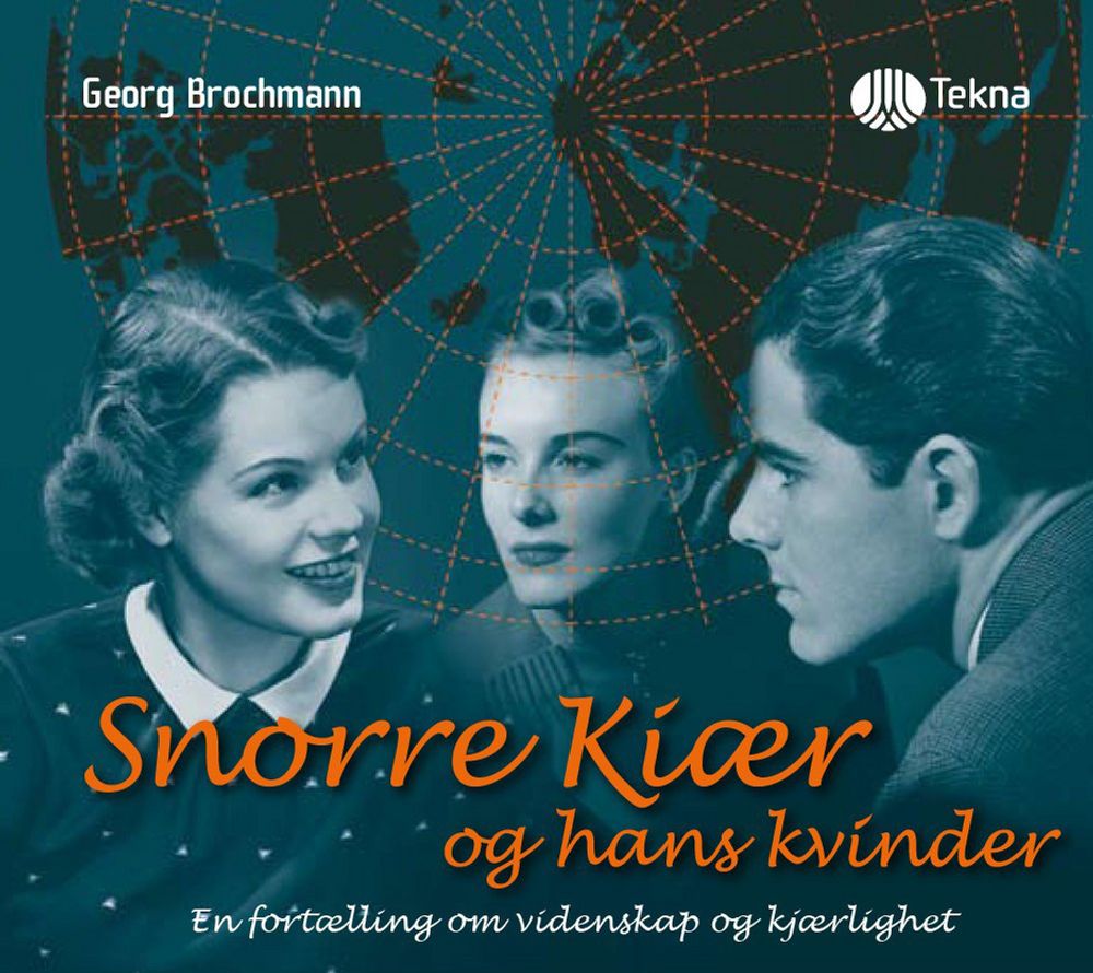 CD-coveret til lydboka med romanen "Snorre Kjær og hans Kvinder, En fortælling om videnskap og kjærlighet" av Georg Brochmann, sivilingeniør, forfatter og filosof.