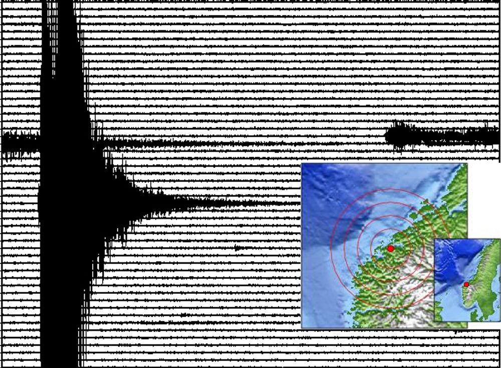 STYRKE 4: Klokken 14:45 søndag 21. januar ble Mørekysten rammet av et jordskjelv med en styrke på cirka 4 på Richters skala.