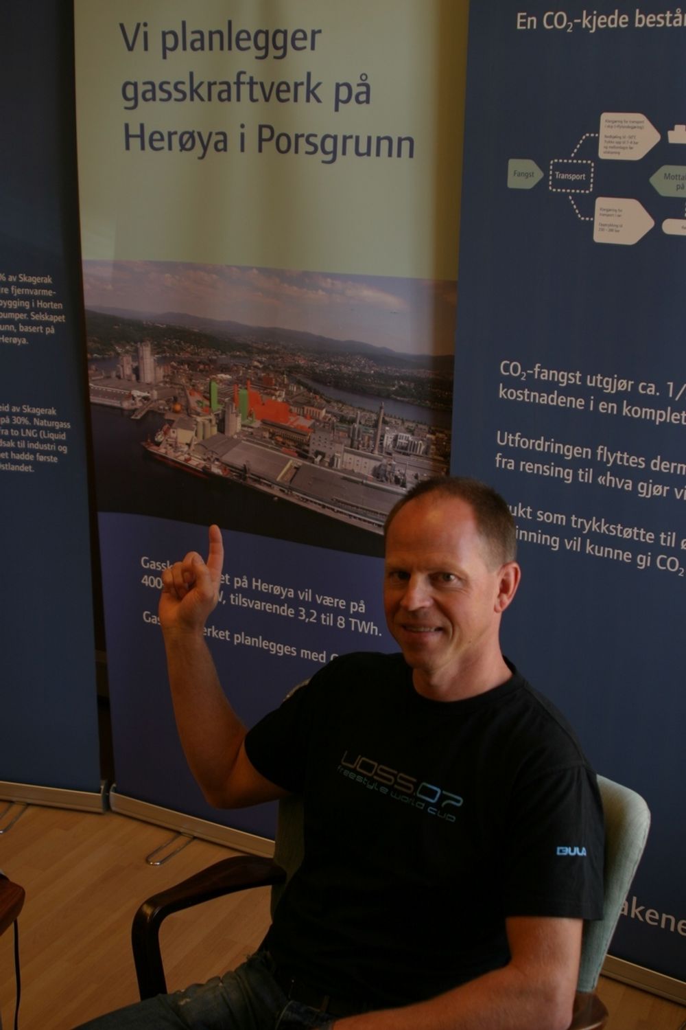 HÅPER: Prosjektleder Lars Søfteland i Skagerak Energi ser lyst på den fremtidige kraftsituasjonen på Østlandsområdet.
¿ Vi håper gasskraftverket på Herøya kommer i drift i 2013, sier han.