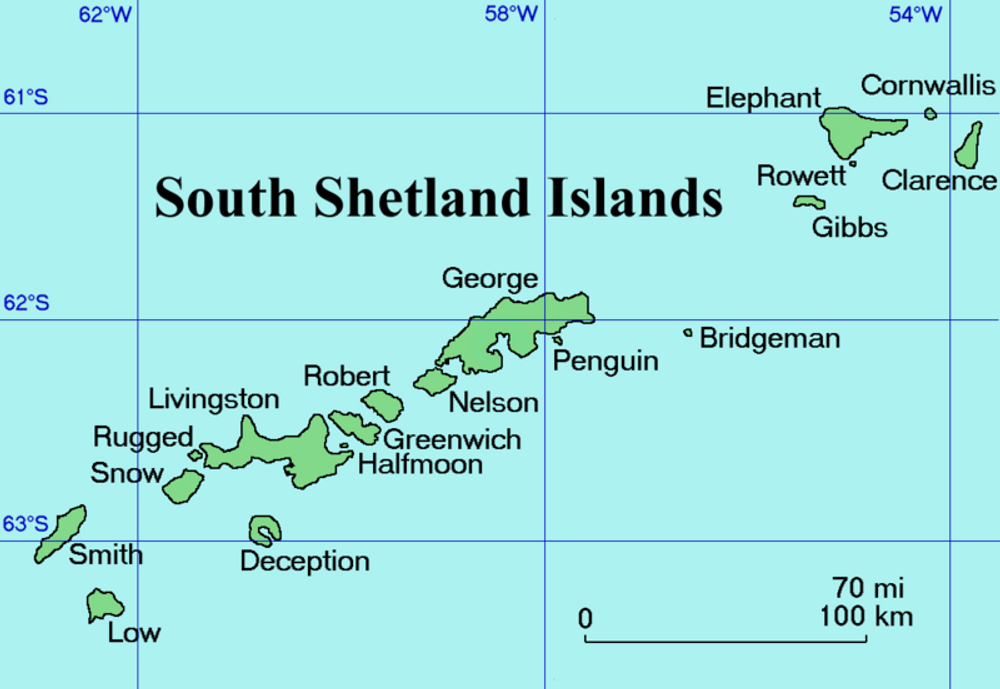 South Shteland Islands ved Antarktis.