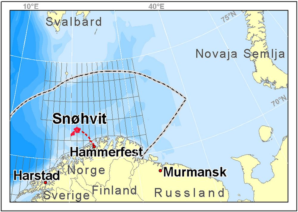 Snøhvit og Hammerfest på kartet.