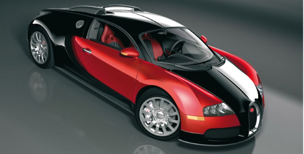 Råskinnet Bugatti Veyron, med over 1000 hestekrefter og en toppfart på 407 km/t, er et av trekkplastrene på Bil07