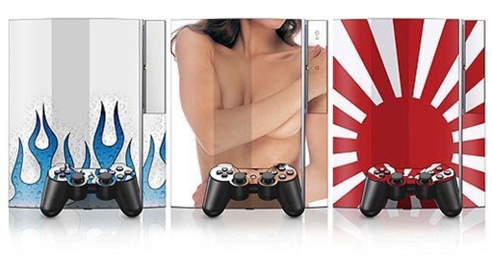 Sony Playstation 3 - PS3 - leveres med ulike motiver på hardwaren.