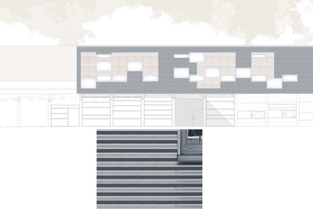 NÅ: Skien kommunes prosjektledelse vil bytte ut polykarbonatet med fasadeplater i stål.
