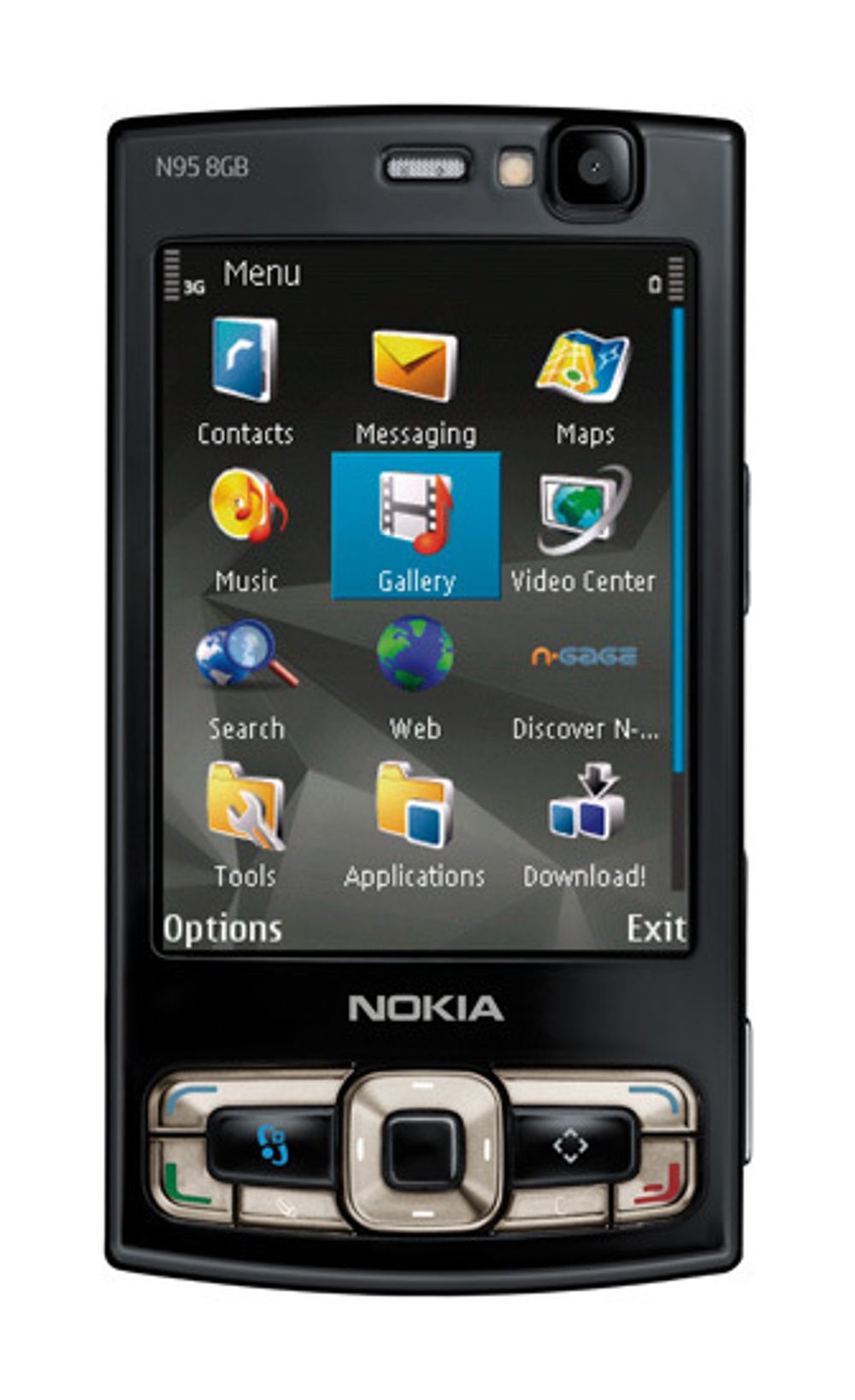 PROFF LØSNING: Nokia N95 med åtte gigabyte lagringsplass.
