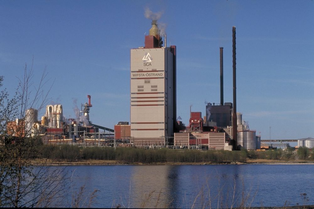 Energigjenvinningsanlegg i tilknytning til en cellulosefabrikk i Sverige.