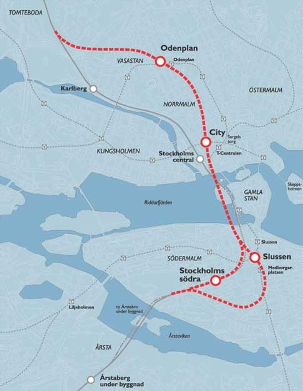 Svenskene håper å kunne mer enn doble kapasiteten på banenettet under den indre bykjernen med en ny, 7 km lang strekning. 6 km skal gå i tunnel.