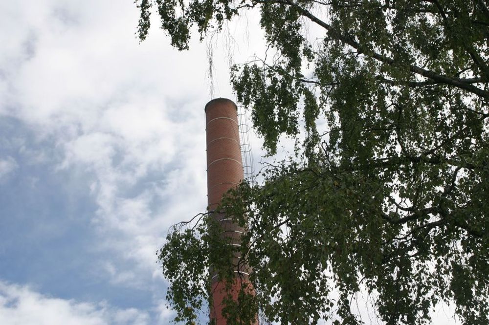 KALD PIPE: Aldri mer skal røyken velte ut av fabrikkpipa på Union.