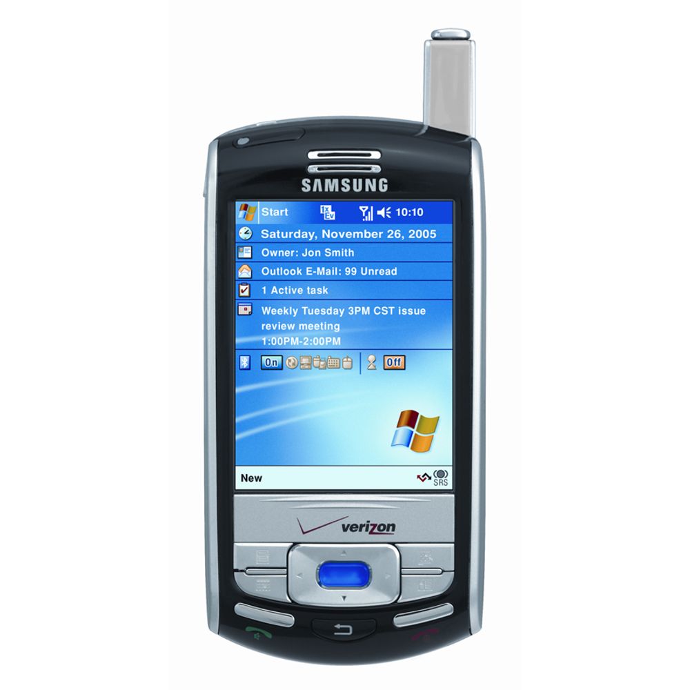 Samsung-telfonen SCH-i730 skal være markedets mest kraftige i sitt lag. Den har fullt QWERTY-tastatur (skjult), windows, MP3 et. etc. etc.