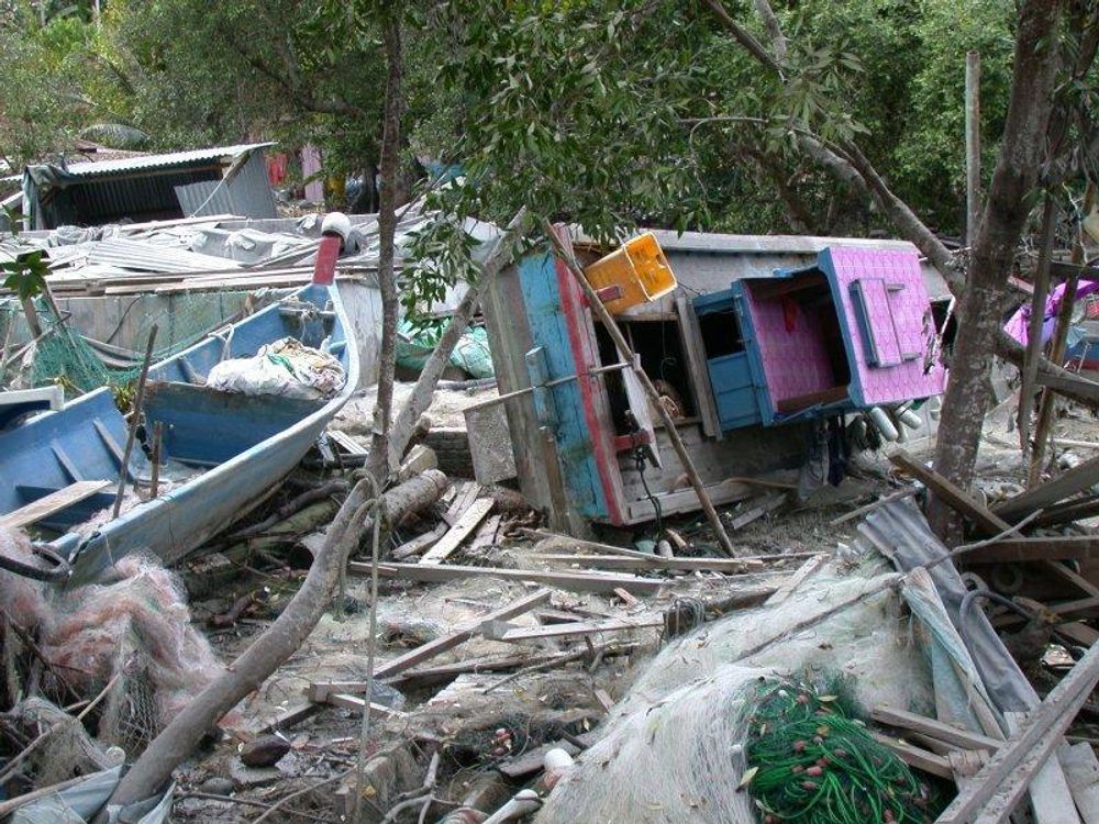 TSUNAMI: Pulau Betong ble rammet hardt av tsunamien julen 2004.