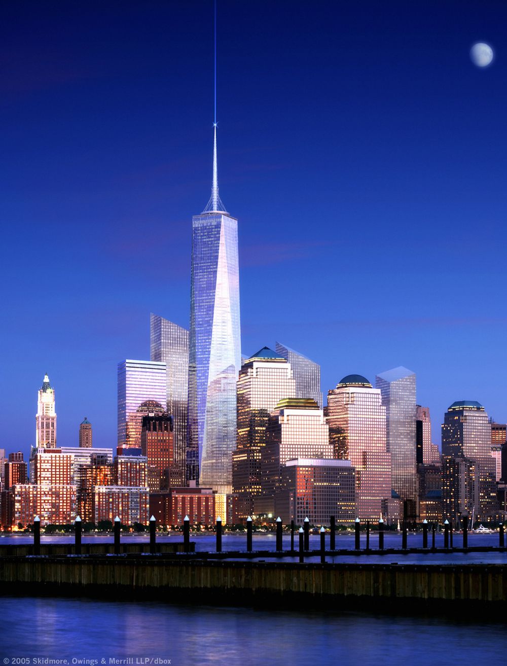 SKYLINE: Freedom Tower blir et nytt landemerke i New York. Slik fremstiller Lower Manhattan Development Corporation (LMDC) den nye skylinen.
