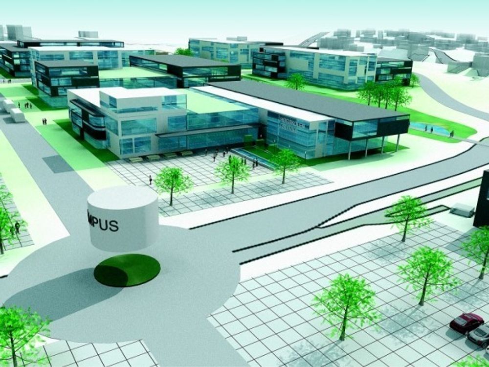 CAMPUS BORG: Slik ser Sarpsborg kommune for seg at den nye Campus Borg blir.