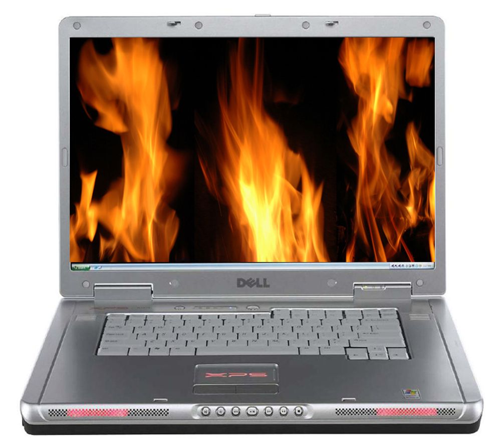 Brannfare: XPS M1710 er en av Dells bærbare modeller med batterier som kan bli overopphetet og ta fyr.