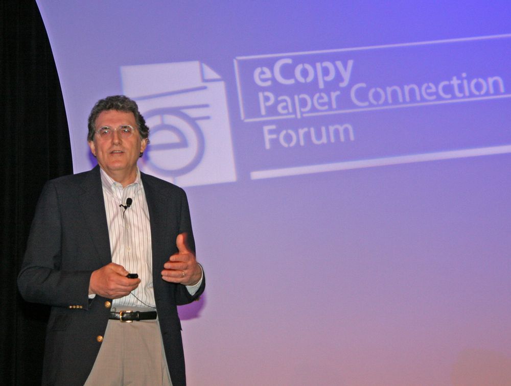 PAPIR-BILL:Mannen bak selskapet eCopy, Edward Schmid, vil gjerne ha rollen som papirdokumentets Bill Gates.
