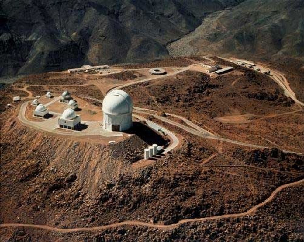 The Cerro Tololo Inter-American Observatory på fjelltoppen Cerro Pachn i det nordre Chile.