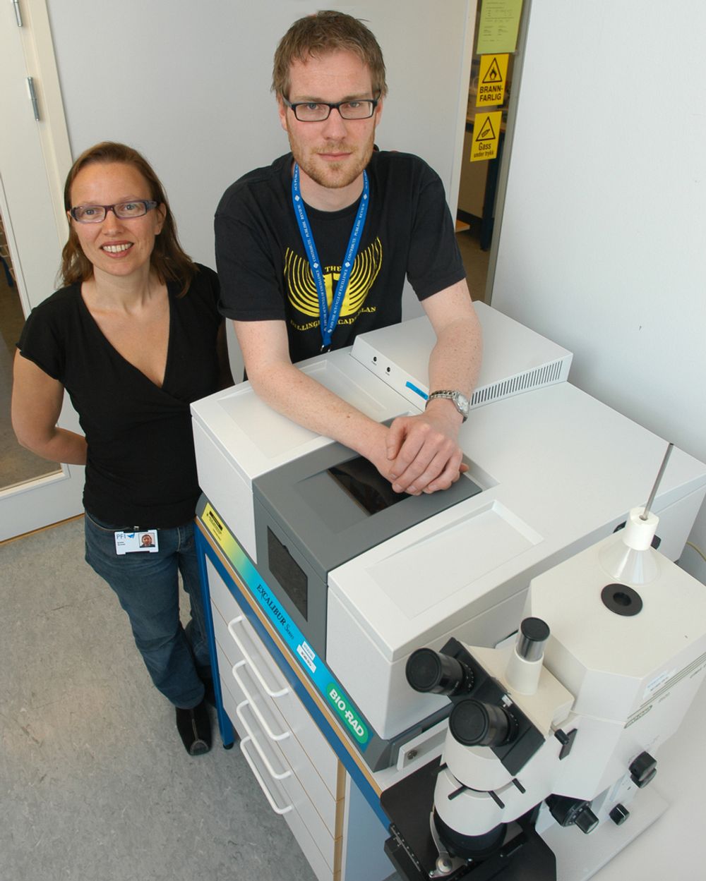 Forsker Kristin Syverud og stipendiat Martin Andresen på PFI tror på mange spennende anvendelser for cellulosemikrofibriller i framtida.