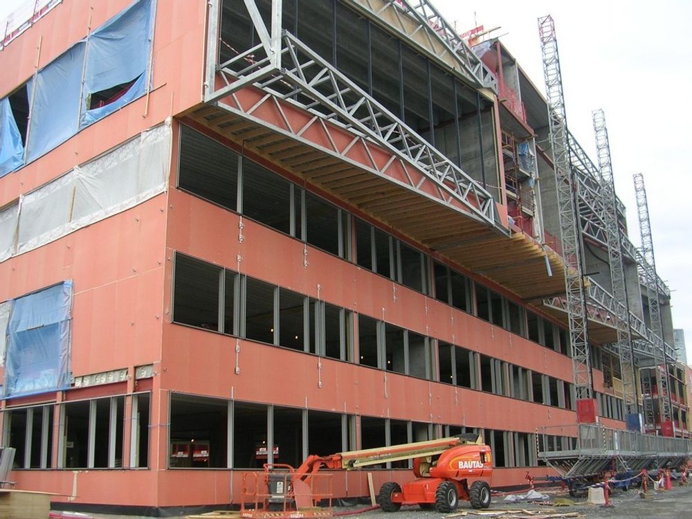 Gipsplater til den nye operaen i Bjørvika. GU-X som er en
spesiell utvendig plate utviklet  for det nordiske markedet.