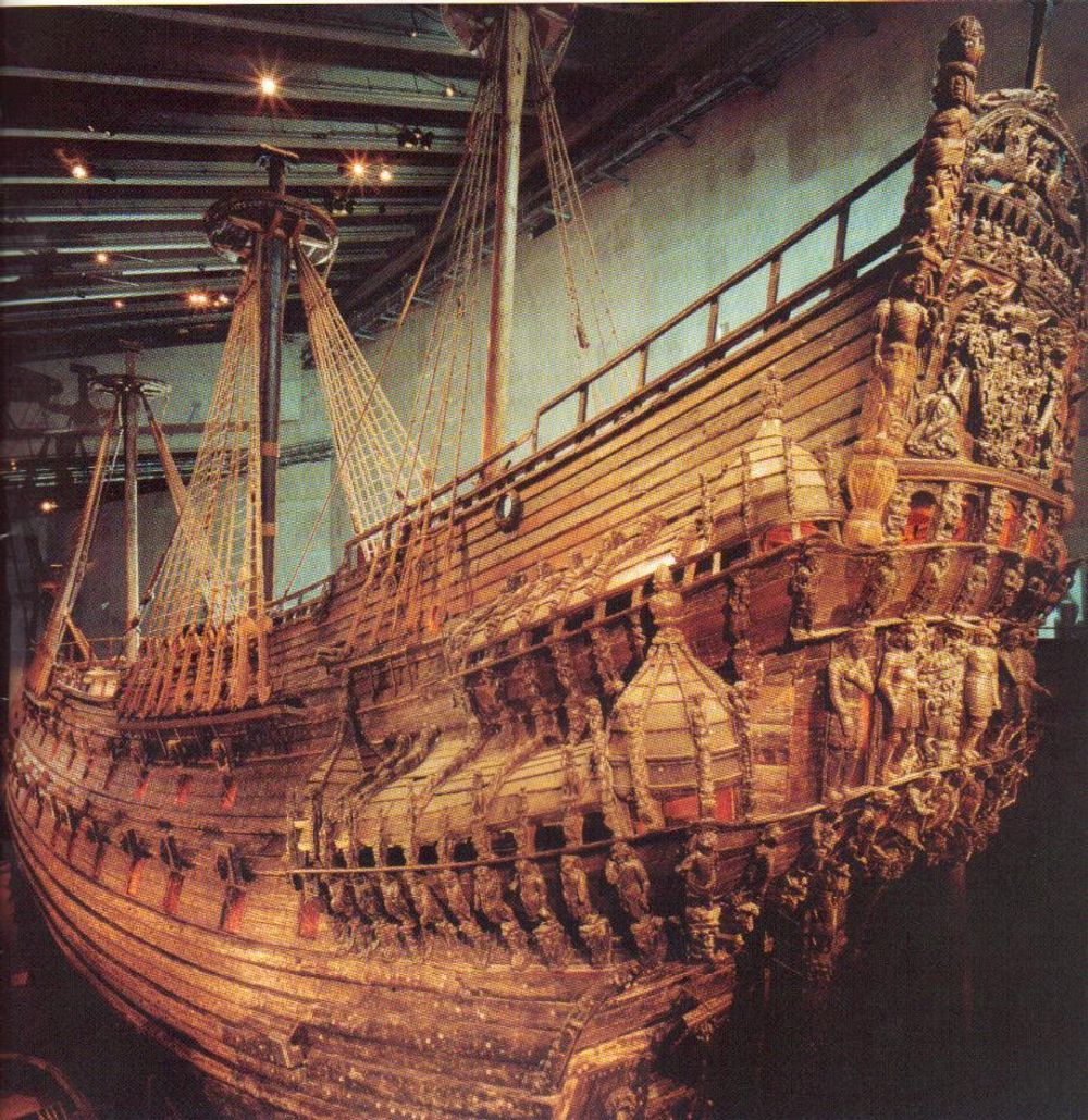 Vasa-skipet på museum.