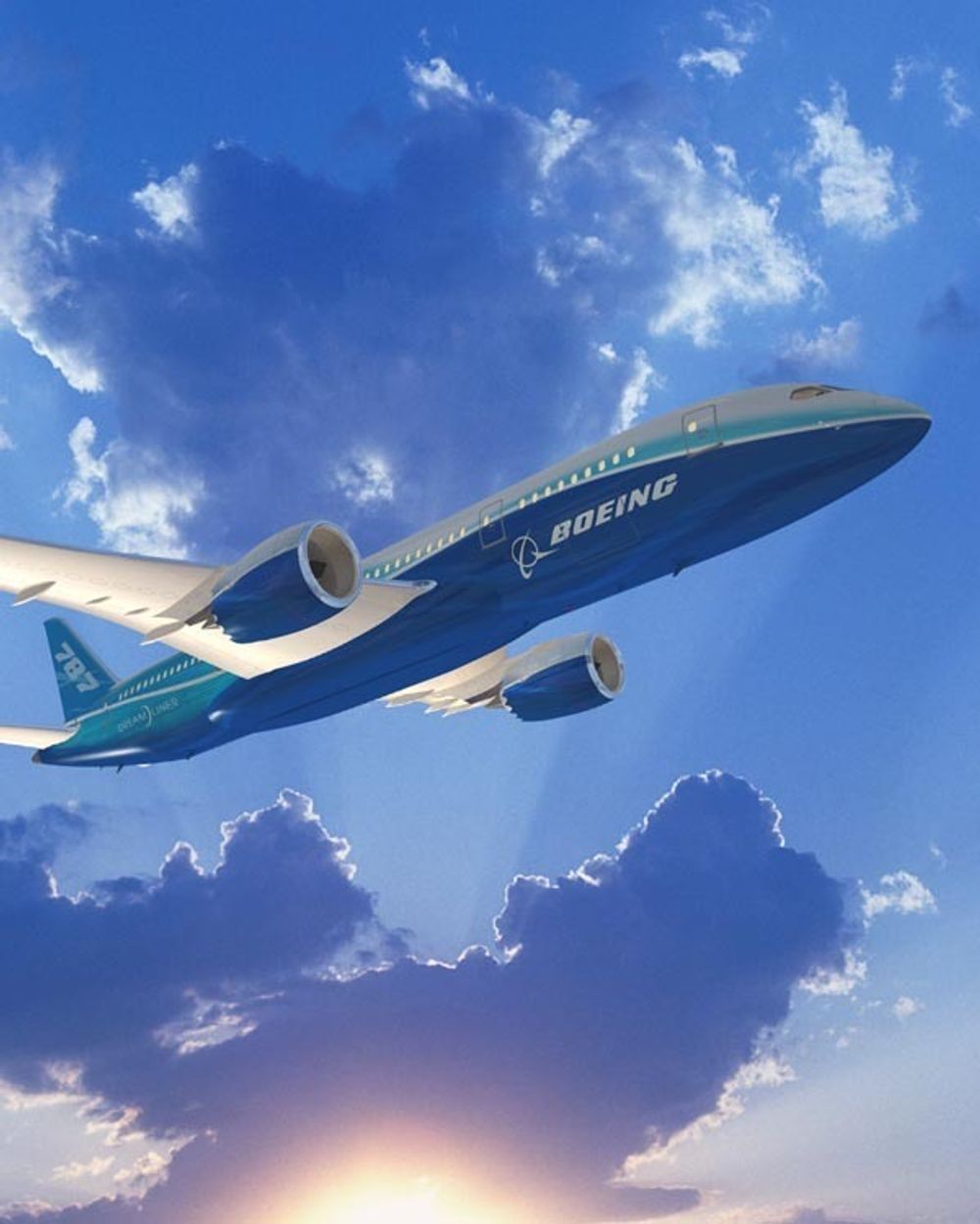 Boeing 787 - framtidsfly. Ifølge Boeing, vil flytyper med 100-200 seter og en midtgang bli svært ettertraktet.