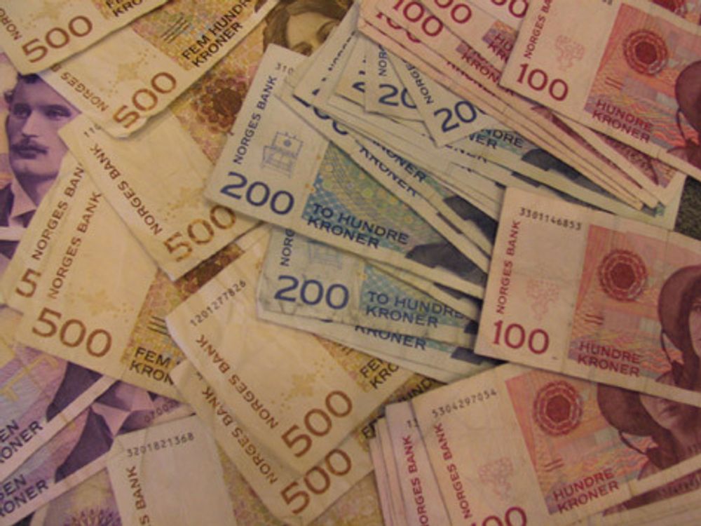 norske sedler 100-lapper, 200-lapper 500-lapper kroner verdier illustrasjonsfoto
