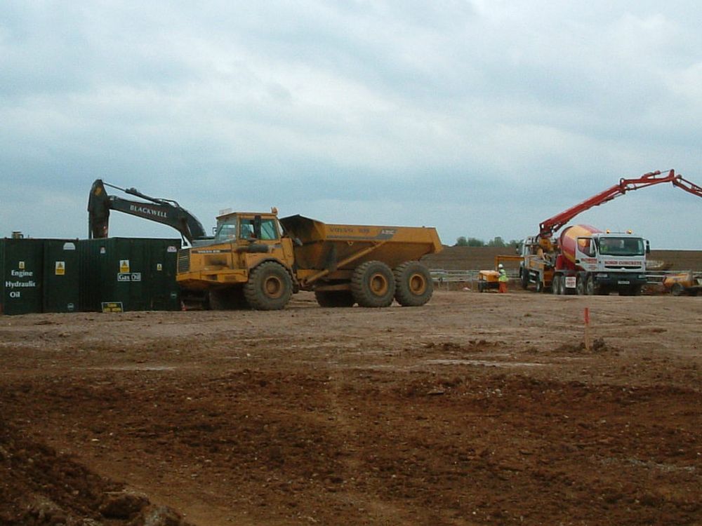 Juni 2005: Arbeid med landanlegget i Easington.
