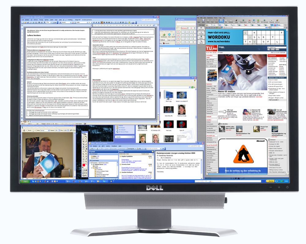 Novell vil endre dette skjermbildet. Her er det Windows på en 30" Dell-skjerm.