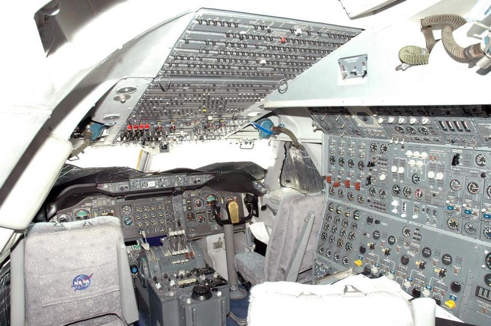 Cockpiten til Discovery.