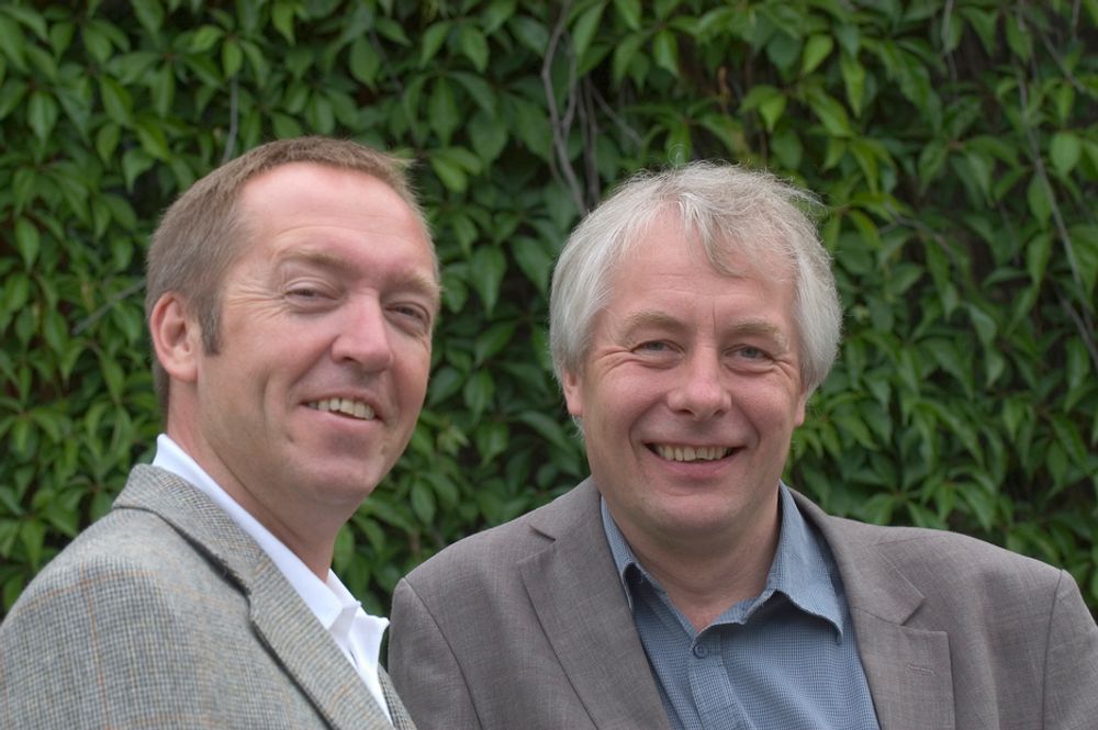 3D-INFORMASJON: Både Rune Fjellvang (til venstre) og Halvor Jensen tror at programvaren fra myVR vil revolusjonere bruken av 3D-informasjon.
