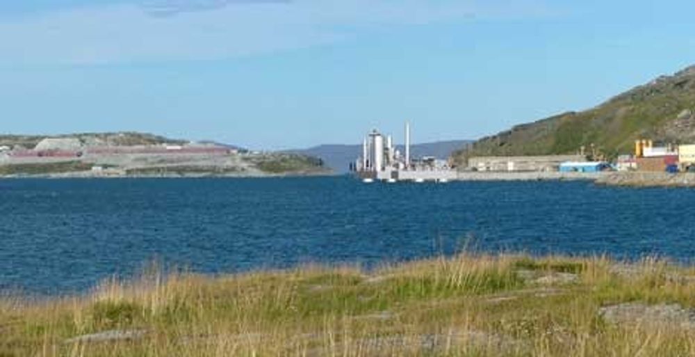 PÅ SJØEN: Gasskraftverket skal bygges på en liten plattform som plasseres i sjøen, rett nord for Hammerfest by. Det er kort avstand til Snøhvit på Melkøya, som skal forsyne kraftverket med gass og ta hånd om CO2.