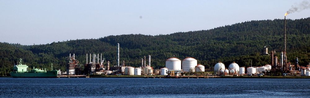 BEHØVER VÅTGASS: Noretyls anlegg på Rafnes er en stor forbruker av våtgass.